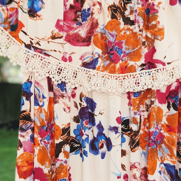 🌺NWT🌺Umgee Off the Shoulder Floral Maxi Dress - Picture 5 of 8